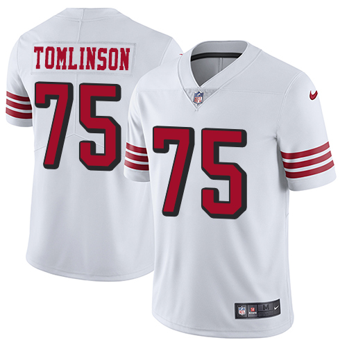 San Francisco 49ers Limited White Men Laken Tomlinson NFL Jersey 75 Rush Vapor Untouchable